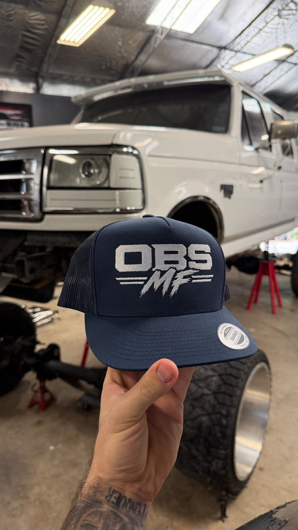 OBS MF Trucker Hat (White Letters)