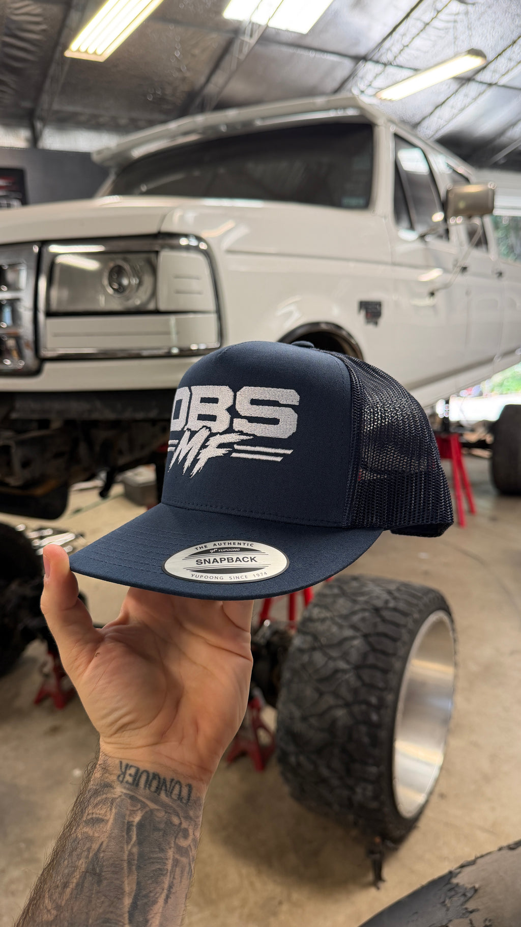OBS MF Trucker Hat (White Letters)