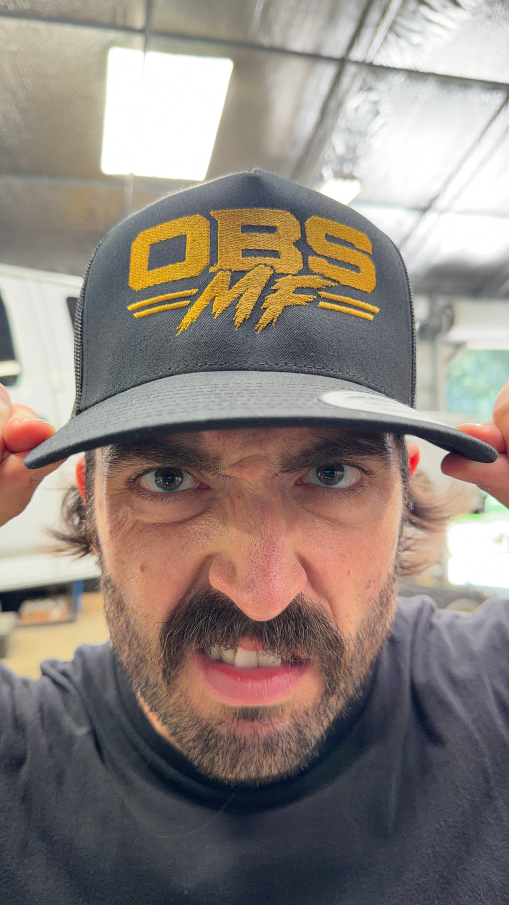 OBS MF Trucker Hat (Gold Letters)