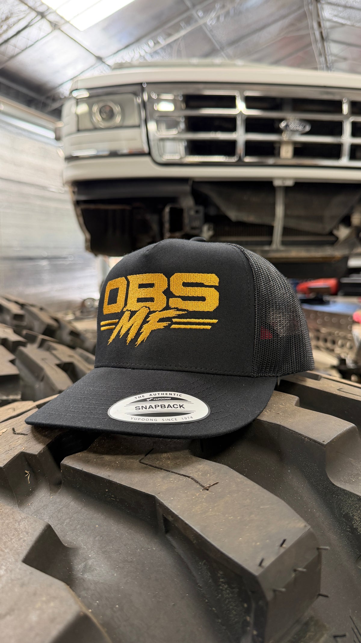 OBS MF Trucker Hat (Gold Letters)