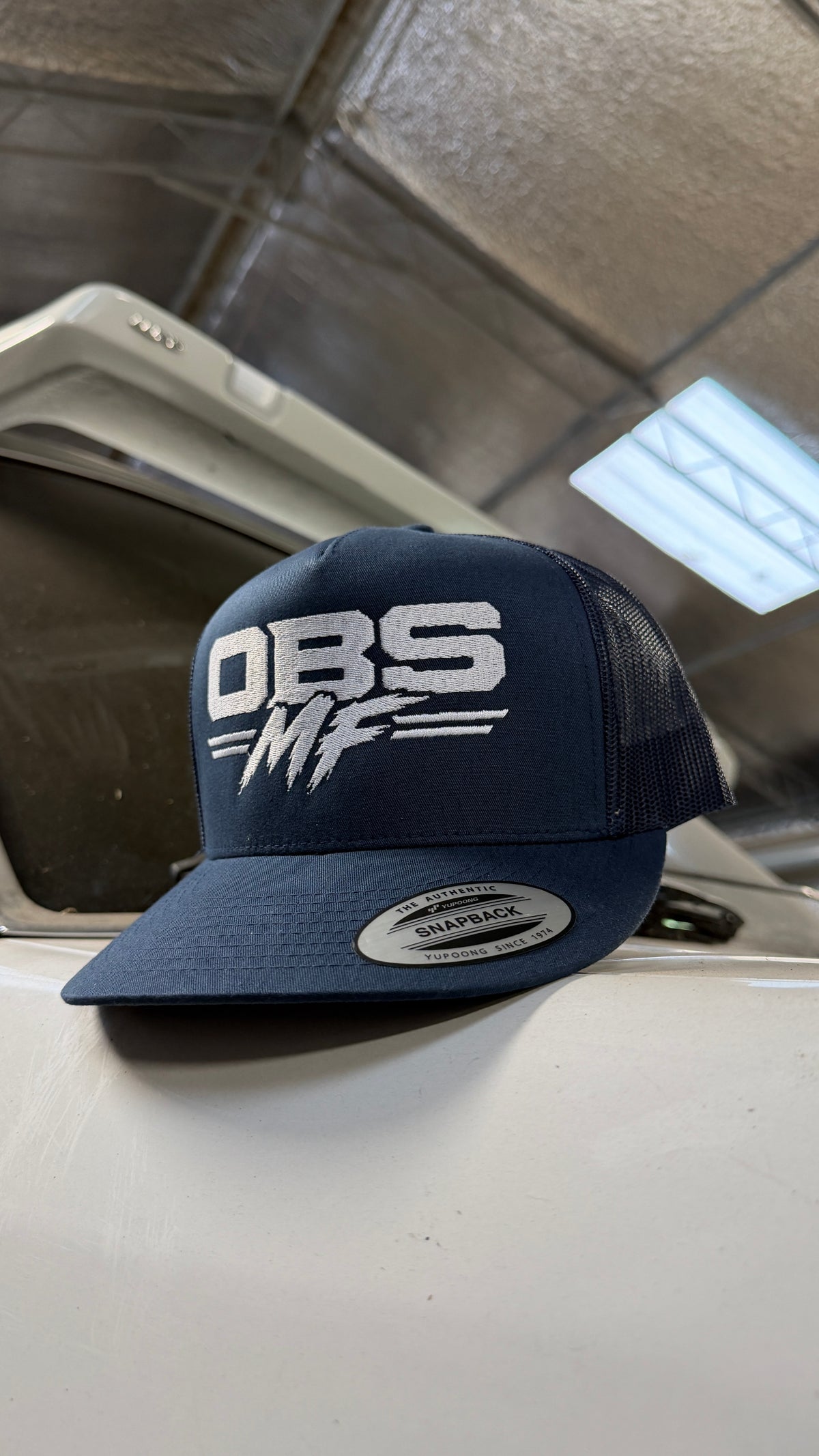 OBS MF Trucker Hat (White Letters)