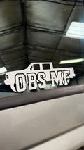 OBS MF Decal (White)