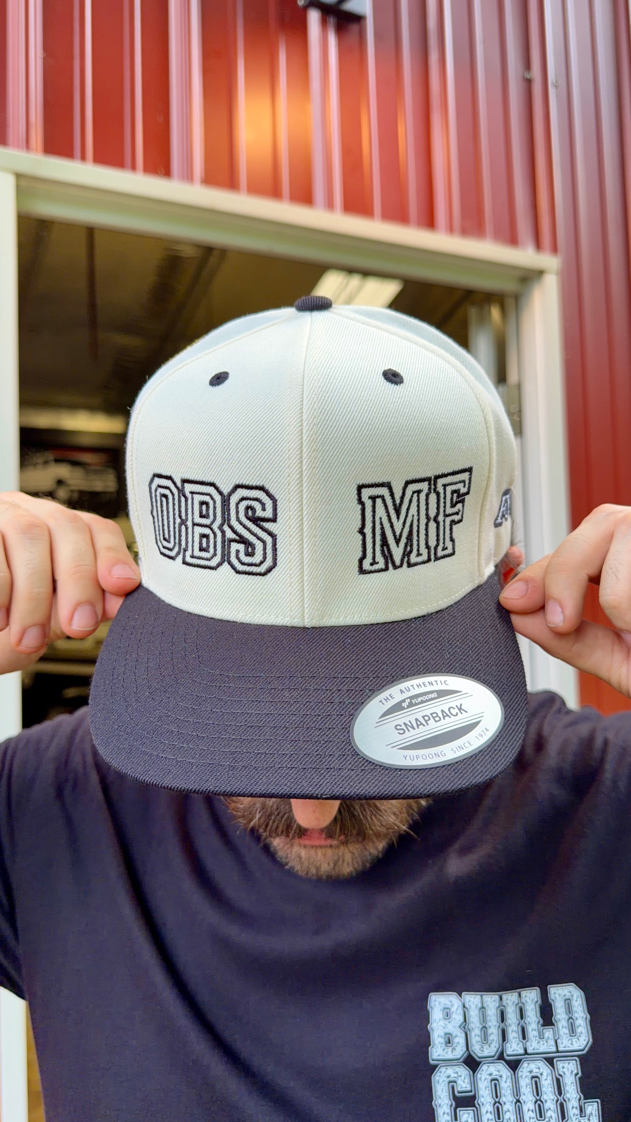 OBS MF Snapback (Black Letters)