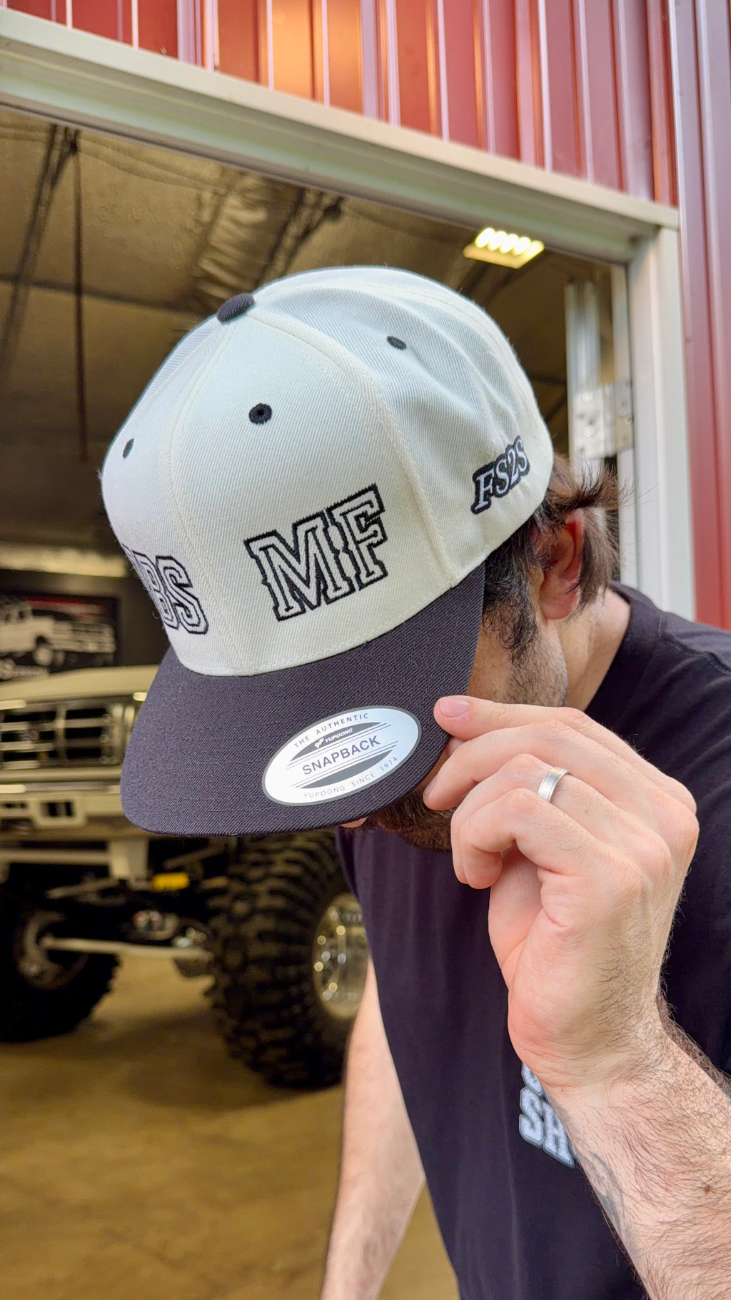 OBS MF Snapback (Black Letters)